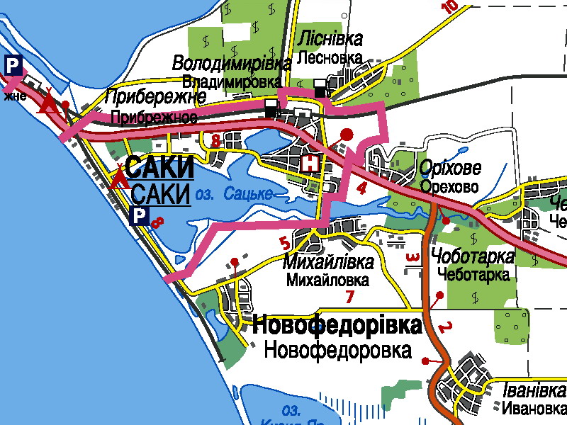 Сколько километров до саки